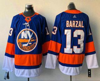 Men’s New York Islanders #13 Mathew Barzal Blue Home 2017-2018 Hockey Stitched NHL Jersey