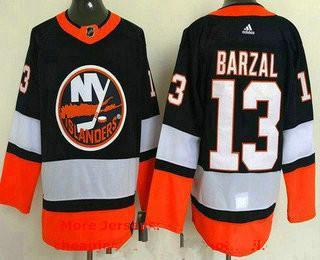 Men’s New York Islanders #13 Mathew Barzal Navy 2021 Reverse Retro Authentic Jersey