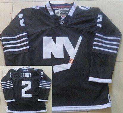 Men’s New York Islanders #2 Nick Leddy 2015 Reebok Black Premier Alternate Jersey