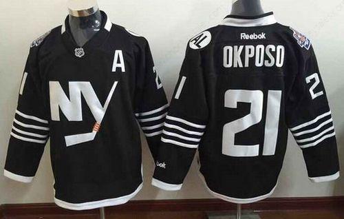 Men’s New York Islanders #21 Kyle Okposo 2015 Reebok Black Premier Alternate Jersey