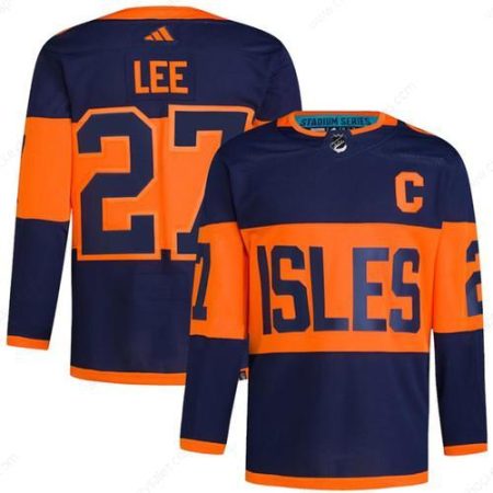 Men’s New York Islanders #27 Anders Lee Navy 2024 Stadium Series Stitched Jersey