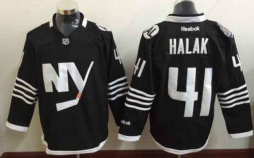 Men’s New York Islanders #41 Jaroslav Halak 2015 Reebok Black Premier Alternate Jersey