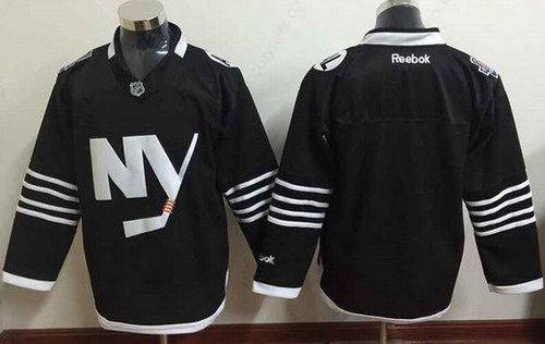 Men’s New York Islanders Blank 2015 Reebok Black Premier Alternate Jersey