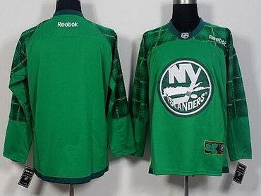 Men’s New York Islanders Blank Green 2016 St. Patrick’S Day Hockey Jersey