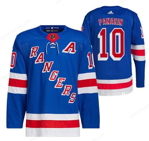 Men’s New York Rangers #10 Artemi Panari Blue Stitched Jersey