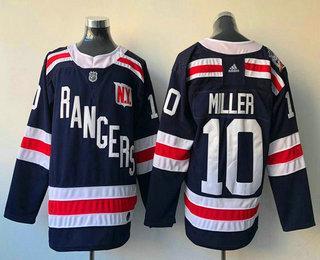 Men’s New York Rangers #10 J. T. Miller Royal Blue 2018 Winter Classic Stitched NHL Hockey Jersey