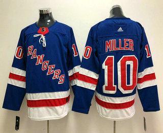 Men’s New York Rangers #10 J. T. Miller Royal Blue Home 2017-2018 Hockey Stitched NHL Jersey