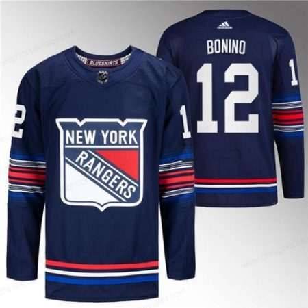 Men’s New York Rangers #12 Nick Bonino Navy Stitched Jersey