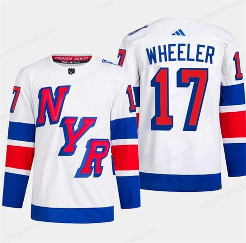 Men’s New York Rangers #17 Blake Wheeler White 2024 Stadium Series Stitched Jersey