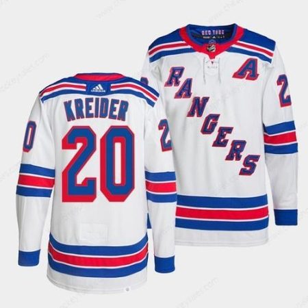 Men’s New York Rangers #20 Chris Kreider White Stitched Adidas Jersey