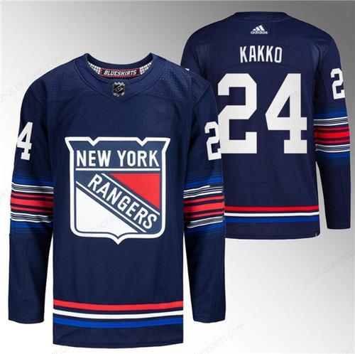 Men’s New York Rangers #24 Kaapo Kakko Navy Stitched Jersey