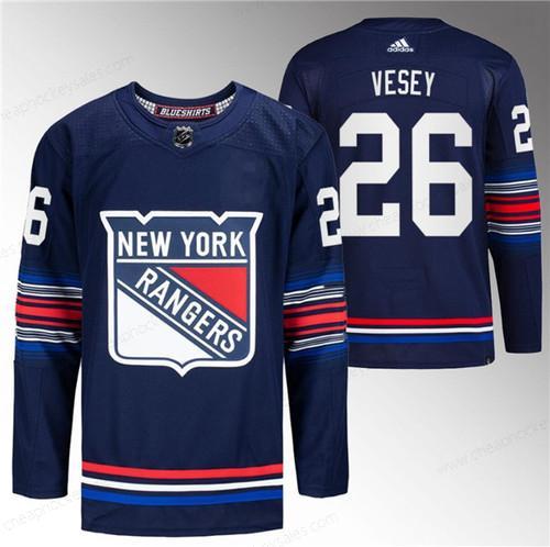 Men’s New York Rangers #26 Jimmy Vesey Navy Stitched Jersey