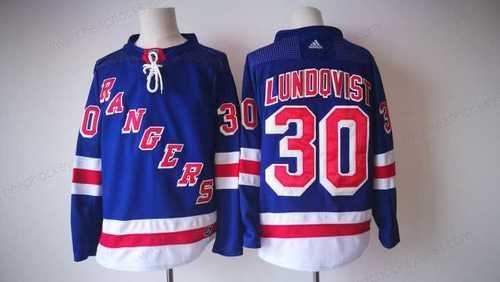 Men’s New York Rangers #30 Henrik Lundqvist Light Blue Home 2017-2018 Hockey Stitched NHL Jersey