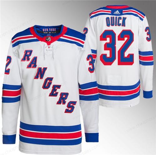 Men’s New York Rangers #32 Jonathan Quick White Stitched Jersey