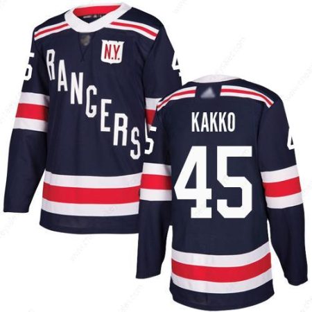 Men’s New York Rangers #45 Kaapo Kakko Navy Blue Authentic 2018 Winter Classic Stitched Hockey Jersey