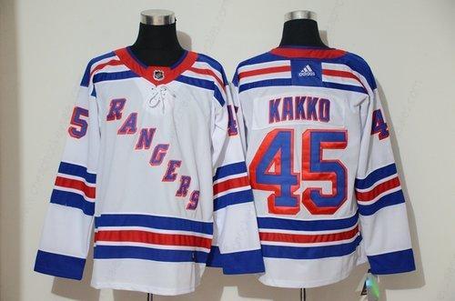 Men’s New York Rangers 45 Kaapo Kakko White Adidas Jersey