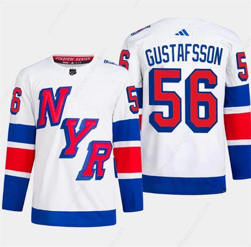 Men’s New York Rangers #56 Erik Gustafsson White 2024 Stadium Series Stitched Jersey