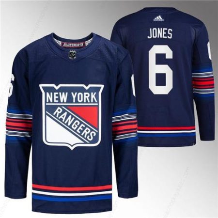 Men’s New York Rangers #6 Zac Jones Navy Stitched Jersey