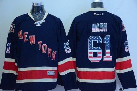 Men’s New York Rangers #61 Rick Nash Navy Blue Usa Flag Hockey Jersey