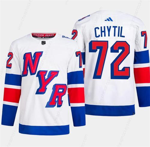 Men’s New York Rangers #72 Filip Chytil White 2024 Stadium Series Stitched Jersey