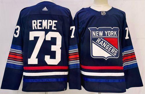 Men’s New York Rangers #73 Matt Rempe Navy Alternate Authentic Jersey