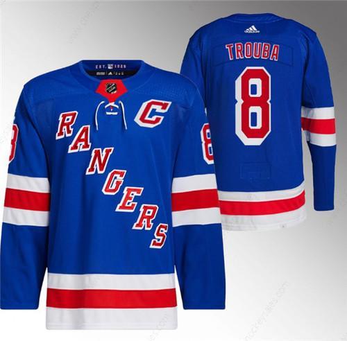 Men’s New York Rangers #8 Jacob Trouba Blue Stitched Jersey