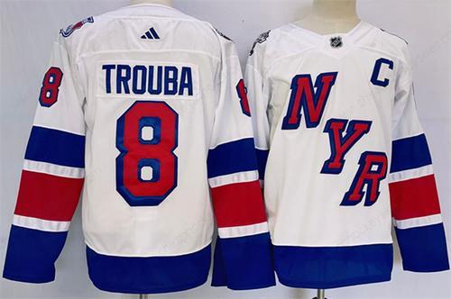 Men’s New York Rangers #8 Jacob Trouba White 2024 Stadium Series Stitched Jersey