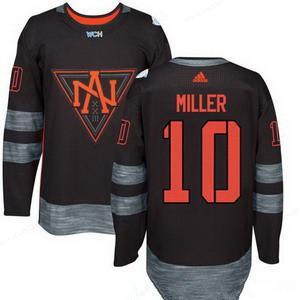 Men’s North America Hockey #10 J T Miller Black 2016 World Cup Of Hockey Stitched Adidas Wch Game Jersey