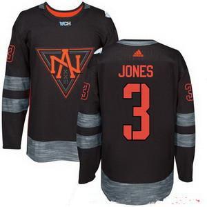 Men’s North America Hockey #3 Seth Jones Black 2016 World Cup Of Hockey Stitched Adidas Wch Game Jersey