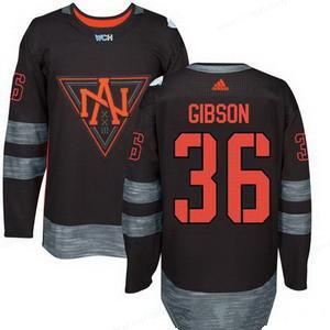 Men’s North America Hockey #36 John Gibson Black 2016 World Cup Of Hockey Stitched Adidas Wch Game Jersey