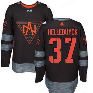 Men’s North America Hockey #37 Connor Hellebuyck Black 2016 World Cup Of Hockey Stitched Adidas Wch Game Jersey