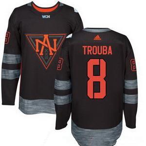 Men’s North America Hockey #8 Jacob Trouba Black 2016 World Cup Of Hockey Stitched Adidas Wch Game Jersey