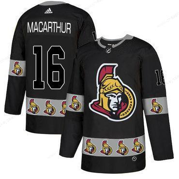 Men’s Ottawa Senators #16 Clarke Macarthur Black Team Logos Fashion Adidas Jersey