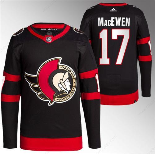 Men’s Ottawa Senators #17 Zack Macewen Black Premier Breakaway Stitched Jersey