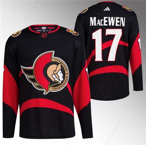 Men’s Ottawa Senators #17 Zack Macewen Black Reverse Retro Stitched Jersey