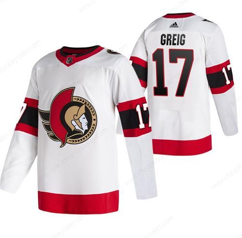 Men’s Ottawa Senators #17 Zack Macewen White Stitched Jersey