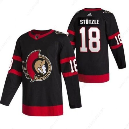 Men’s Ottawa Senators #18 Tim Stützle Black Adidas 2020-21 Player Away New 2D Jersey