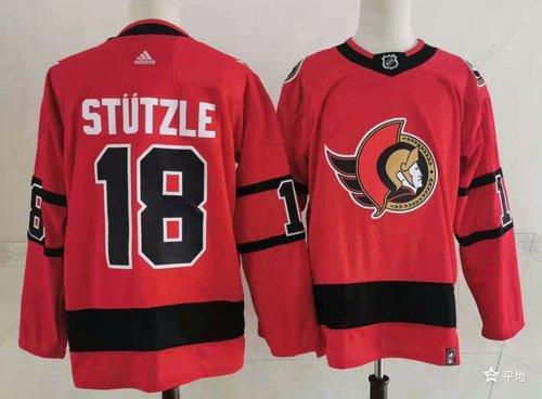 Men’s Ottawa Senators #18 Tim Stutzle Red 2021 Reverse Retro Authentic Jersey