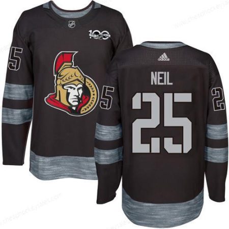 Men’s Ottawa Senators #25 Chris Neil Black 1917-2017 100Th Anniversary Stitched NHL Jersey