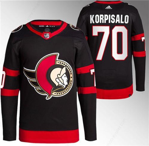 Men’s Ottawa Senators #70 Joonas Korpisalo Black Stitched Jersey