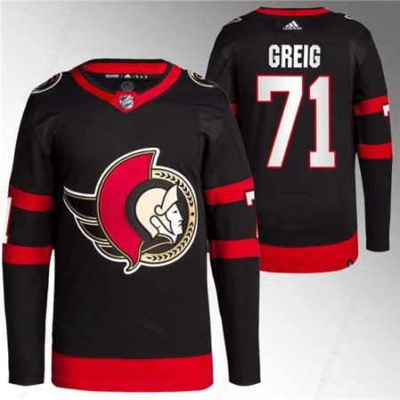 Men’s Ottawa Senators #71 Ridly Greig Black Premier Breakaway Stitched Jersey