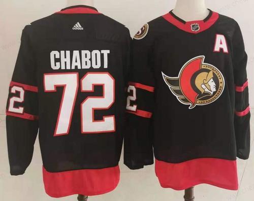 Men’s Ottawa Senators #72 Thomas Chabot Black Adidas 2020-21 Stitched NHL Jersey