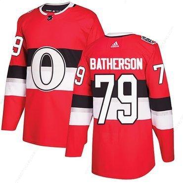 Men’s Ottawa Senators #79 Drake Batherson Adidas 100 Classic Authentic Red Jersey