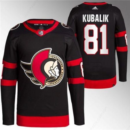 Men’s Ottawa Senators #81 Dominik Kubalik Black Premier Breakaway Stitched Jersey