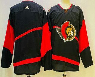 Men’s Ottawa Senators Blank Black 2022 Reverse Retro Authentic Jersey