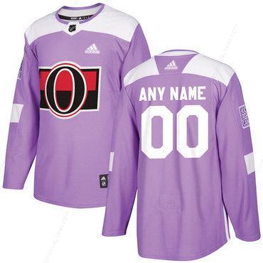 Men’s Ottawa Senators Purple Pink Custom Adidas Hockey Fights Cancer Practice Jersey