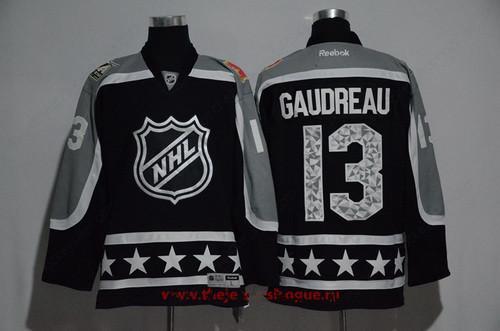 Men’s Pacific Division Calgary Flames #13 Johnny Gaudreau Reebok Black 2017 NHL All-Star Stitched Ice Hockey Jersey