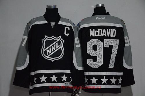 Men’s Pacific Division Edmonton Oilers #97 Connor Mcdavid Reebok Black 2017 NHL All-Star Stitched Ice Hockey Jersey