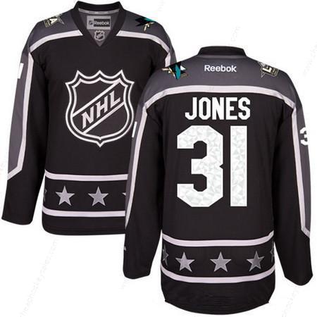 Men’s Pacific Division San Jose Sharks #31 Martin Jones Reebok Black 2017 NHL All-Star Stitched Ice Hockey Jersey