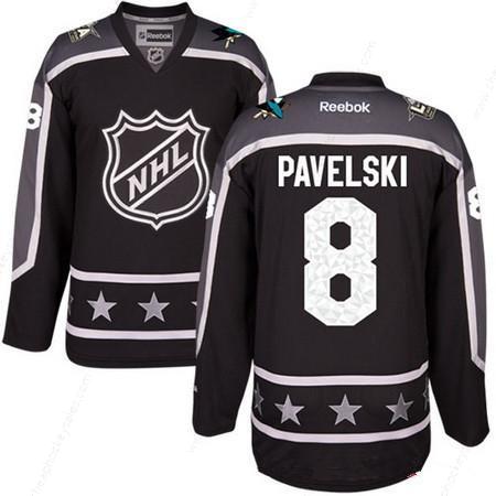 Men’s Pacific Division San Jose Sharks #8 Joe Pavelski Reebok Black 2017 NHL All-Star Stitched Ice Hockey Jersey